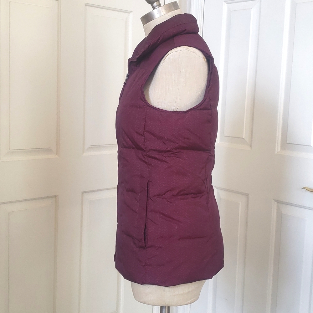 LAND'S END Quilted Down Puffer Vest Red Cranberry Burgundy • EXTRA SMALL - Picture 4 of 13